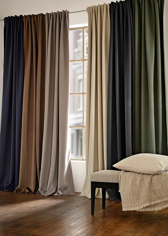 Abdunkelnder Vorhang, in vielen Gr&ouml;&szlig;en (1er Pack), bonprix