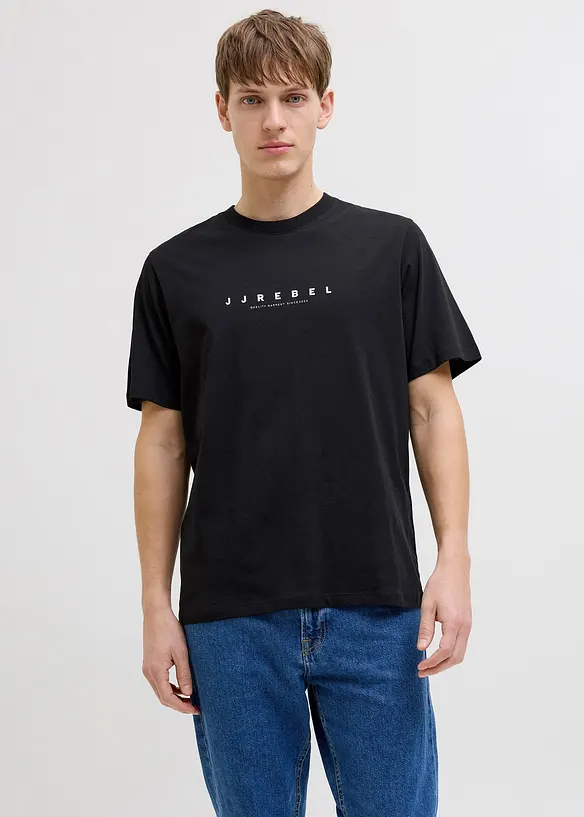 JJ REBEL T-Shirt aus reiner Baumwolle, Loose Fit, JJ REBEL