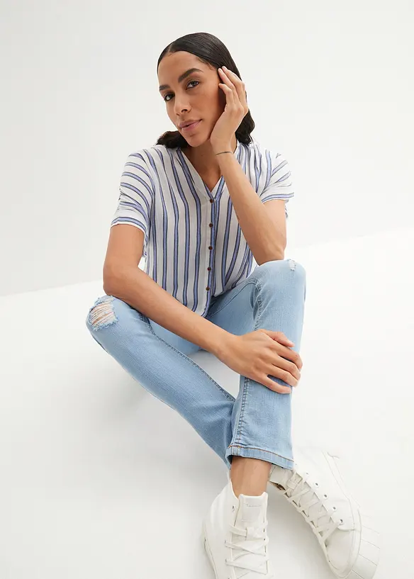 Jean skinny taille mi-haute, extensible, bonprix