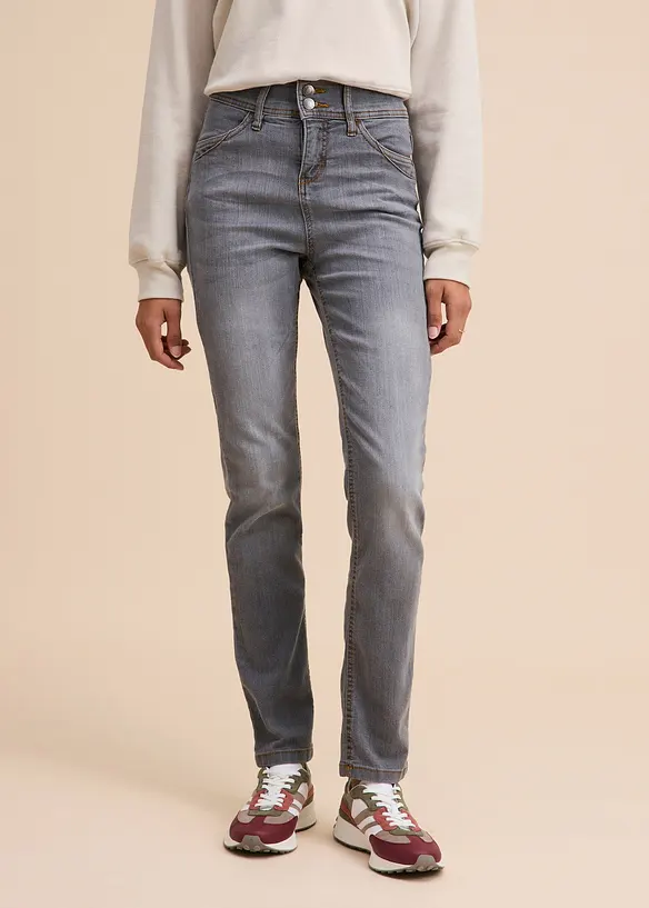 Jean slim taille haute, extensible et confortable, bonprix