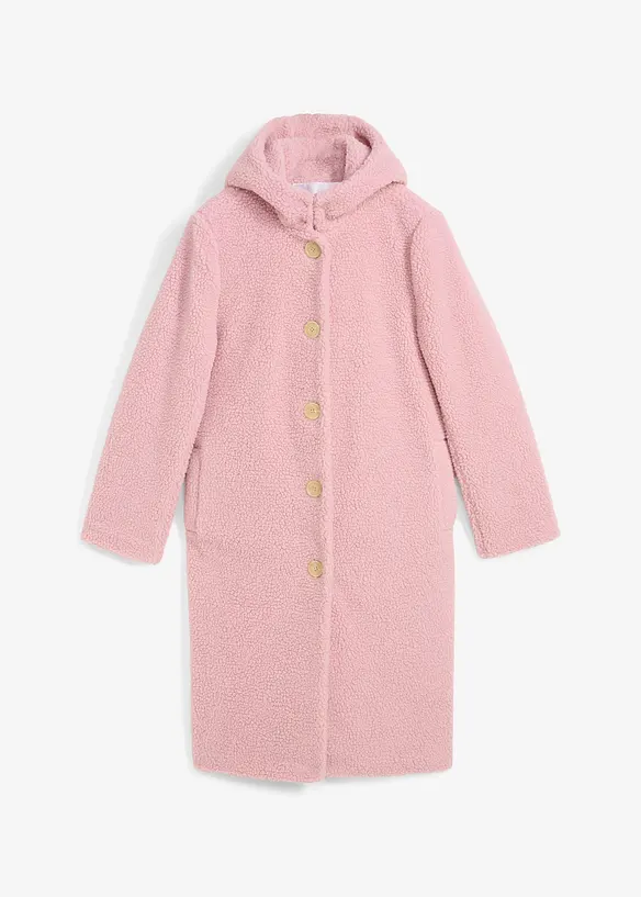 Teddymantel mit Kapuze und Taschen, bonprix