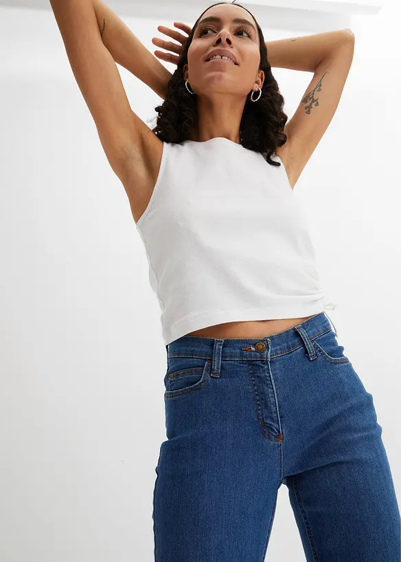 Bootcut Jeans Mid Waist, Stretch, bonprix