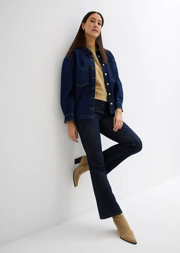 Jean bootcut taille mi-haute, extensible, bonprix