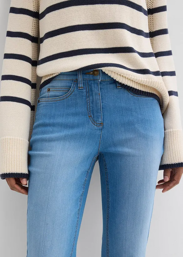 Jean bootcut taille mi-haute, extensible, bonprix