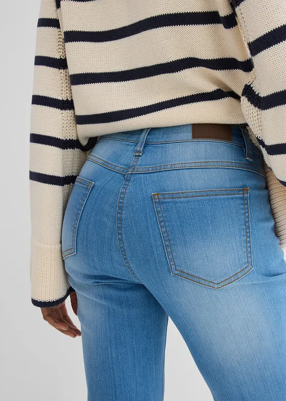 Jean bootcut taille mi-haute, extensible, bonprix