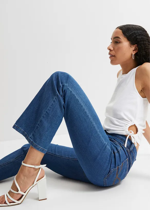 Bootcut Jeans Mid Waist, Stretch, bonprix