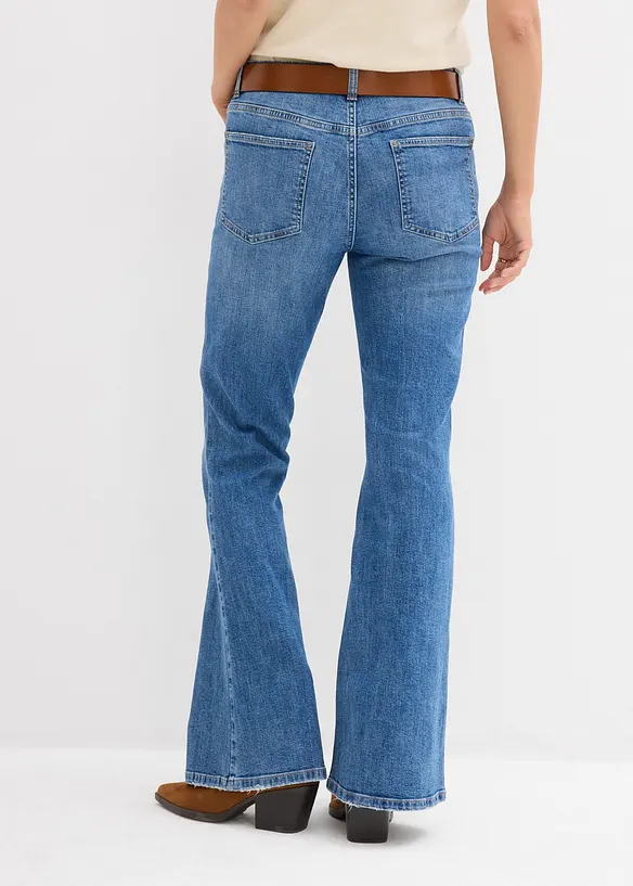 Flared-Jeans Mid Waist, bonprix
