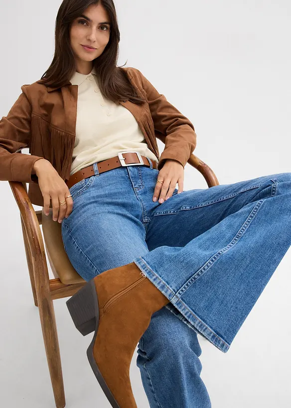 Flared-Jeans Mid Waist, bonprix