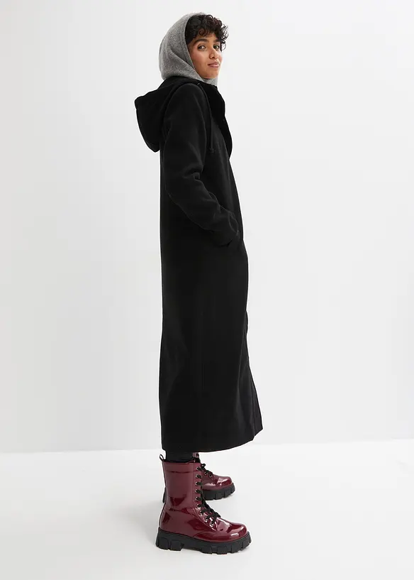 Mantel aus Wollimitat, Maxi-L&auml;nge, bonprix