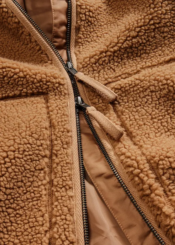 Gef&uuml;tterte Teddy-Fleece Jacke, bonprix