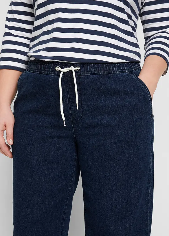 Jean large taille mi-haute, extensible, bonprix