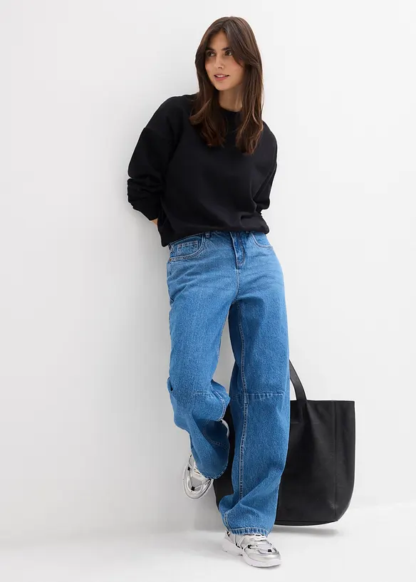 Barrel-Jeans Mid Waist, bonprix