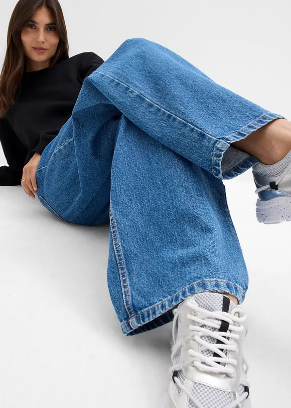 Barrel-Jeans Mid Waist, bonprix