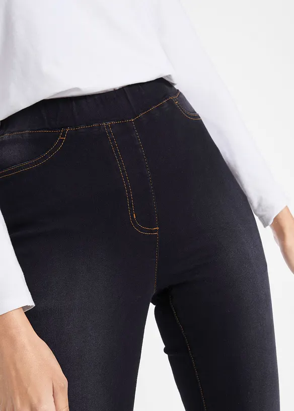 Jegging taille haute en mati&egrave;re thermique l&eacute;g&egrave;rement &eacute;lastique, taille confortable, bonprix