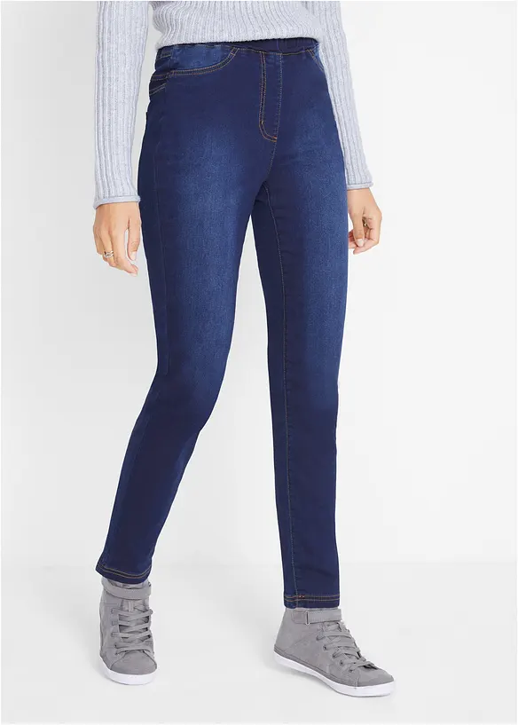 Jegging taille haute en mati&egrave;re thermique l&eacute;g&egrave;rement &eacute;lastique, taille confortable, bonprix