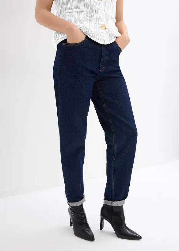 Mom Jeans High Waist, cropped, bonprix