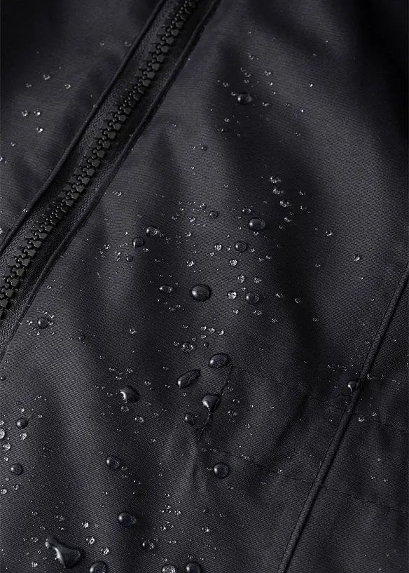 wasserdichter Funktions-Outdoor-&Uuml;bergangsmantel mit Kapuze, 2 in 1-Optik, bonprix