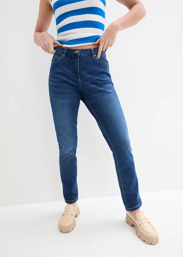 Jean boyfriend taille mi-haute, extensible, bonprix