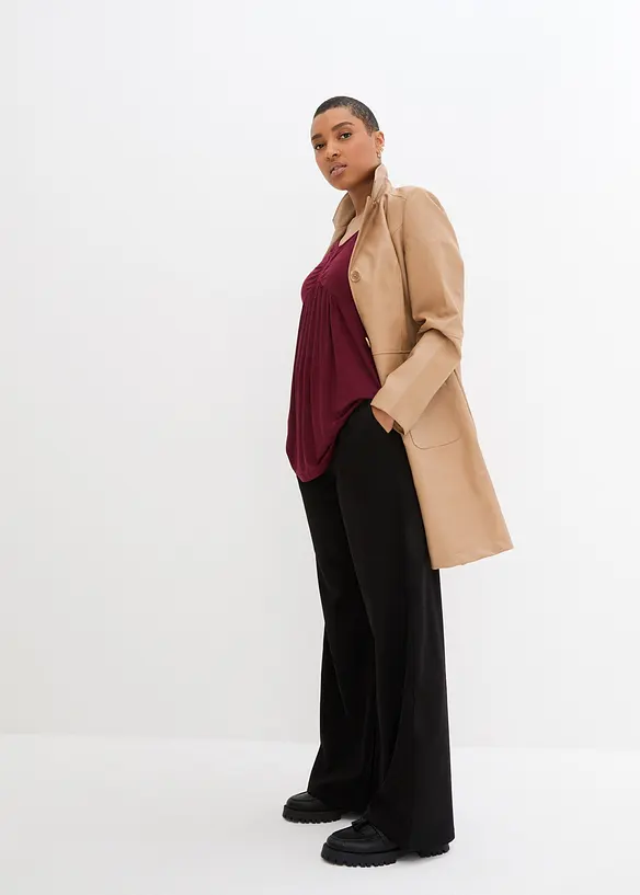 Manteau avec revers, cintr&eacute;, bonprix