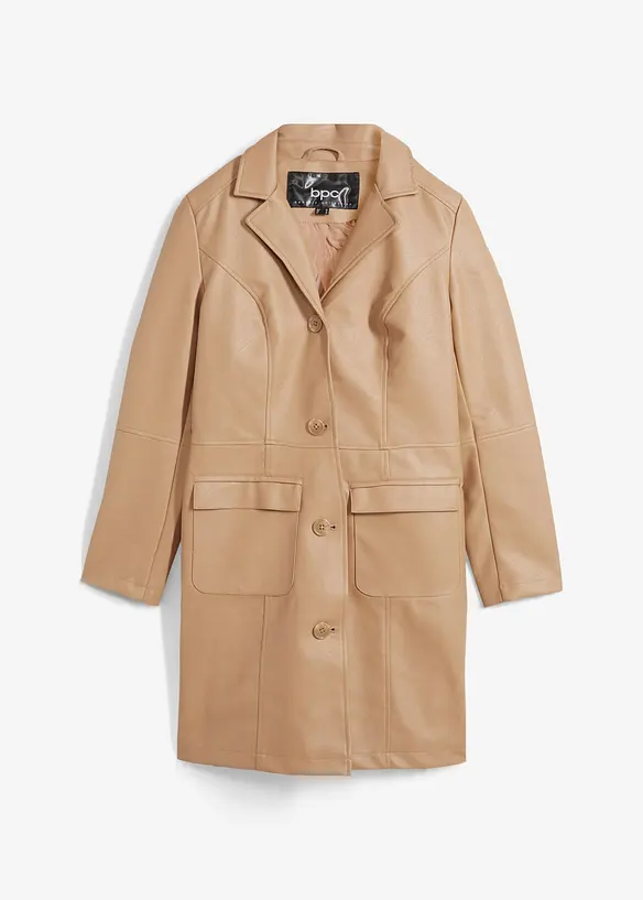 Manteau avec revers, cintr&eacute;, bonprix