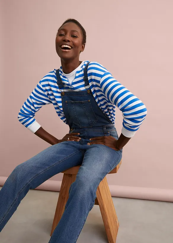 Jeans-Latzhose im Boyfriend Fit, bonprix