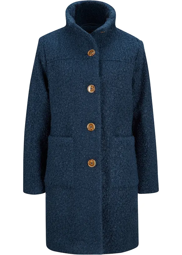 Manteau en boucl&eacute; avec poches, bonprix