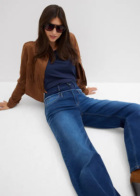 Jean large taille haute, bonprix