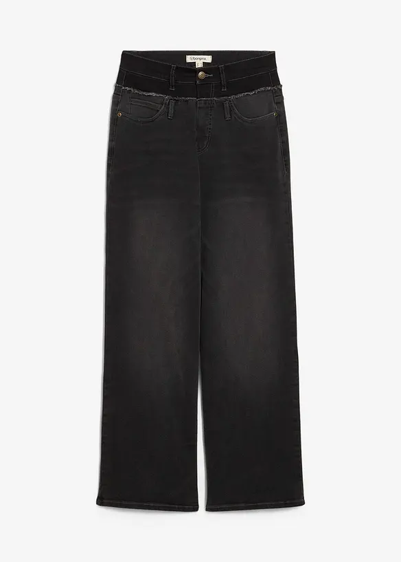 Wide-Leg-Jeans High Waist, bonprix