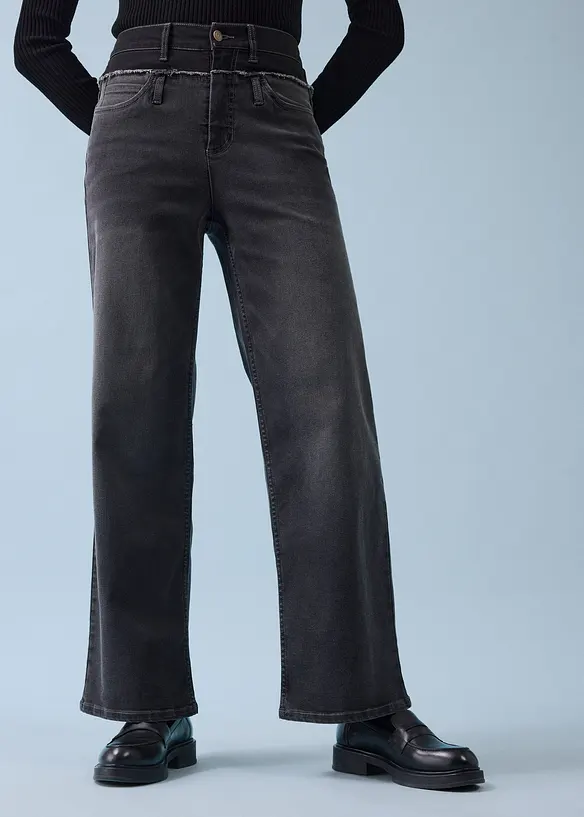 Wide-Leg-Jeans High Waist, bonprix