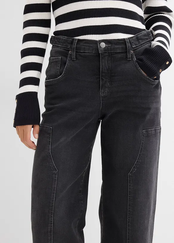 Wide-Leg Jeans Mid Waist, bonprix