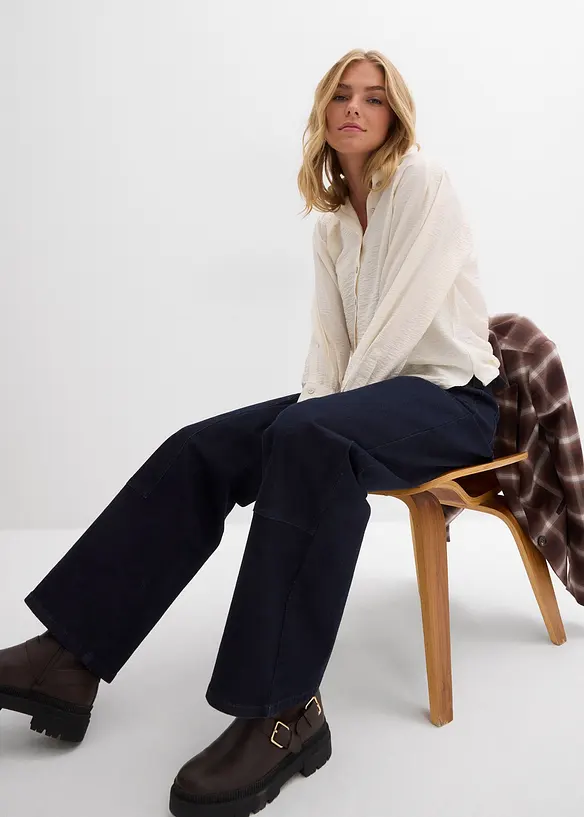 Wide-Leg Jeans Mid Waist, bonprix