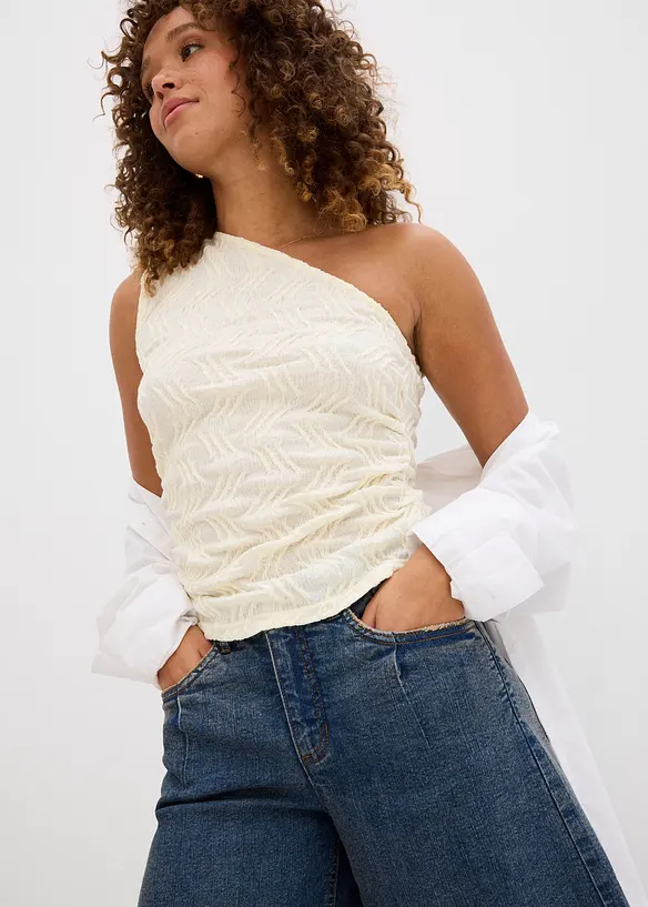 Bermuda en jean, taille mi-haute, bonprix