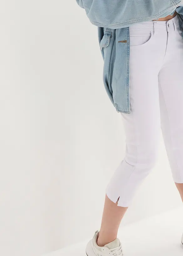 Jean slim taille mi-haute, raccourci, bonprix