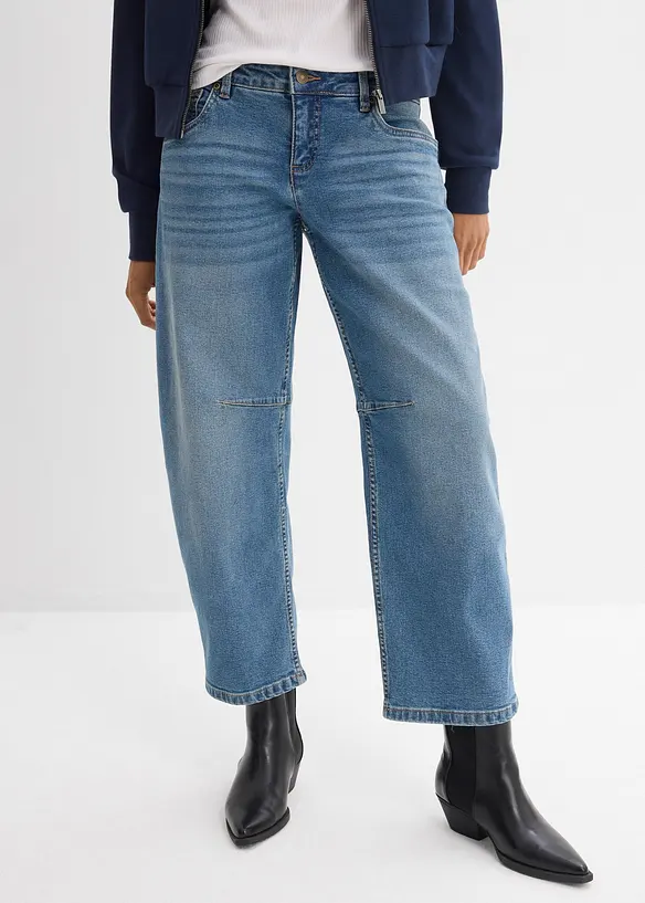Barrel-Jeans, Mid Waist, bonprix