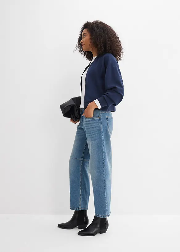 Barrel-Jeans, Mid Waist, bonprix