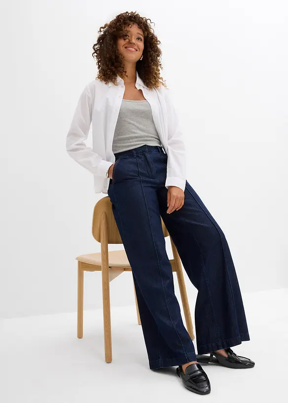 Jean large taille haute, super doux, bonprix