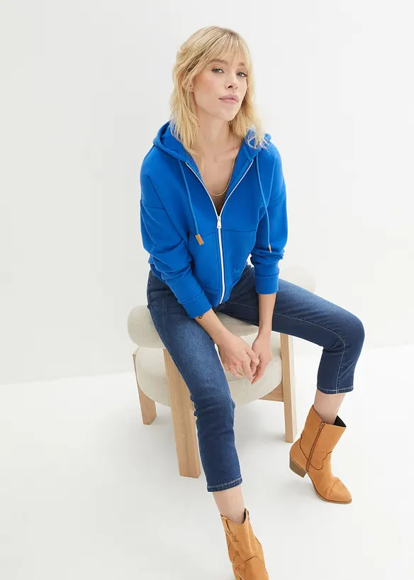 Jean ultra-doux slim, 7/8, bonprix