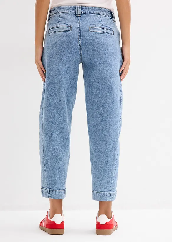Barrel-Jeans, Mid Waist, cropped, bonprix