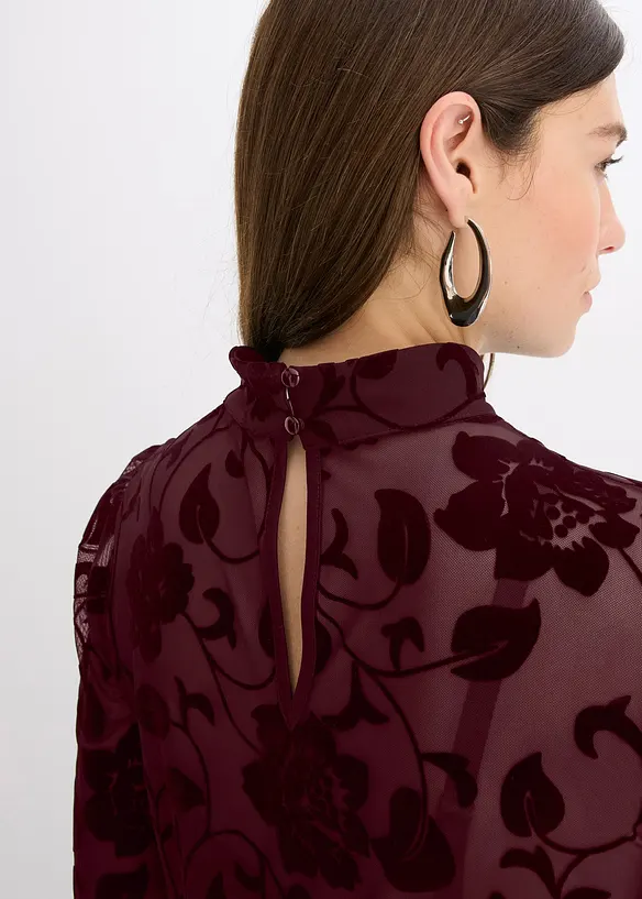 Langarmshirt mit leichter Transparenz, bonprix