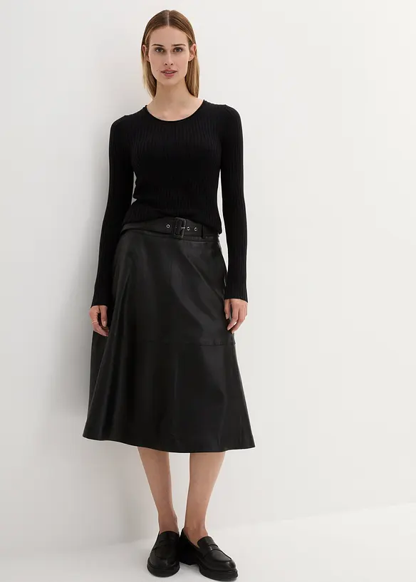 Pull c&ocirc;tel&eacute; en laine m&eacute;rinos, bonprix