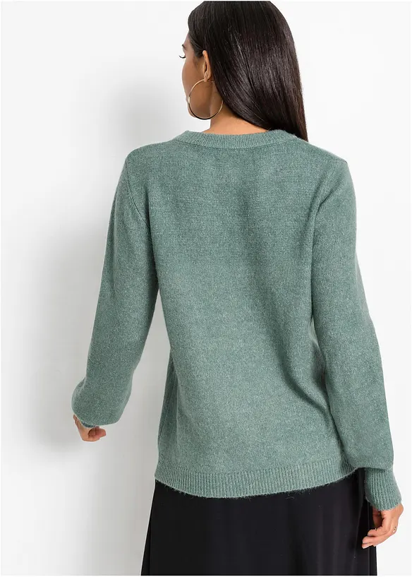 Pullover mit Ballon&auml;rmeln, bonprix