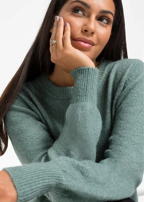 Pullover mit Ballon&auml;rmeln, bonprix