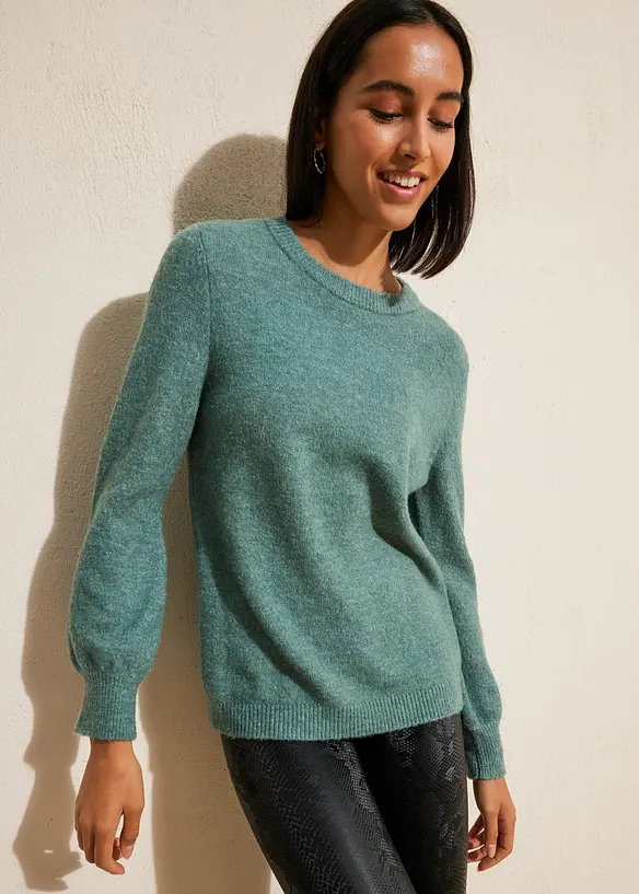 Pullover mit Ballon&auml;rmeln, bonprix