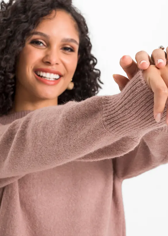 Pull &agrave; manches ballon, bonprix