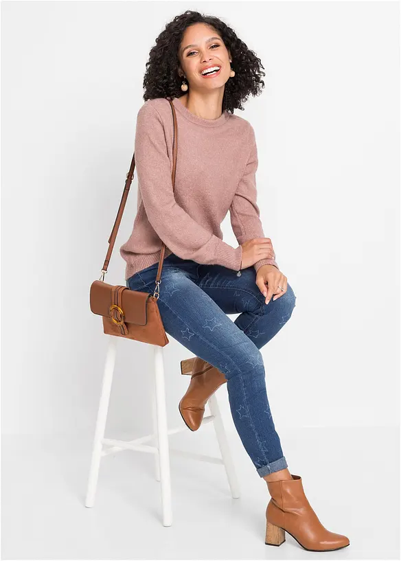 Pull &agrave; manches ballon, bonprix