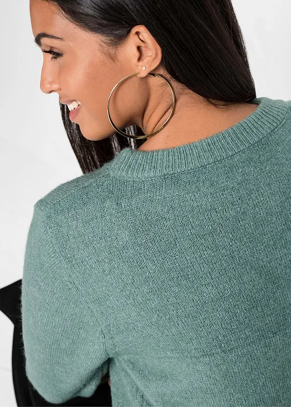 Pullover mit Ballon&auml;rmeln, bonprix