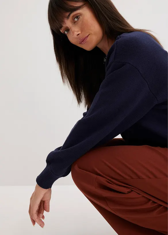 Gilet en maille 100% coton, bonprix