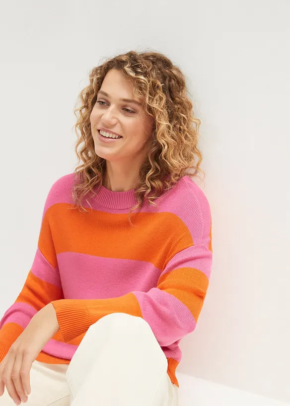 Feinstrickpullover mit Blockstreifen, bonprix