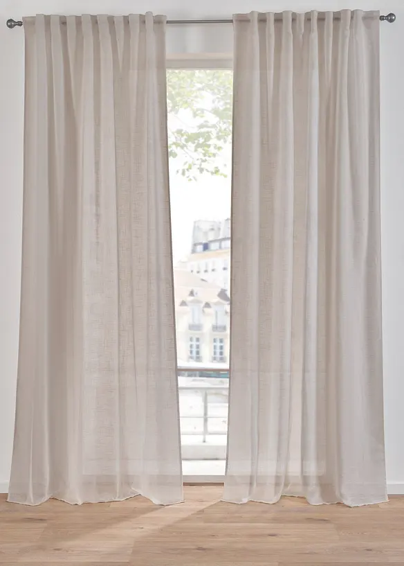 Voilage textur&eacute; (1 pce), bonprix