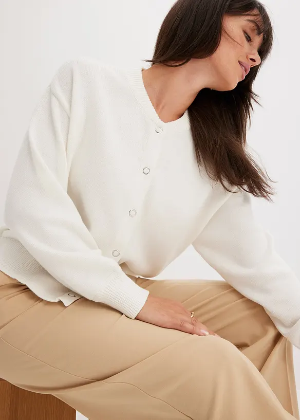 Gilet en maille 100% coton, bonprix